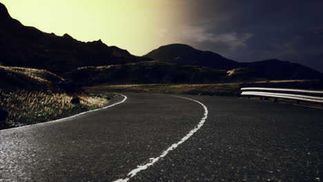 Panoramic-view-of-the-Atlantic-Ocean-and-the-road