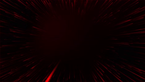 animation of red moving lines simulating fiber connection and black background for copy space