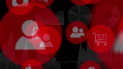 animación de redes rojas en fondo oscuro