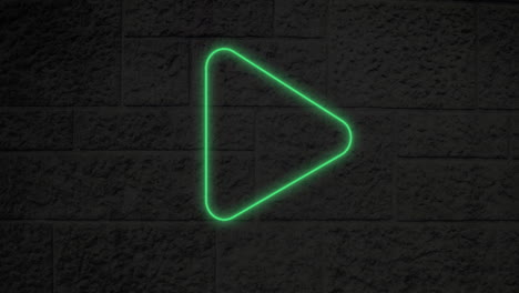 pulgares hacia abajo signo de neón en la pared de ladrillo 4k