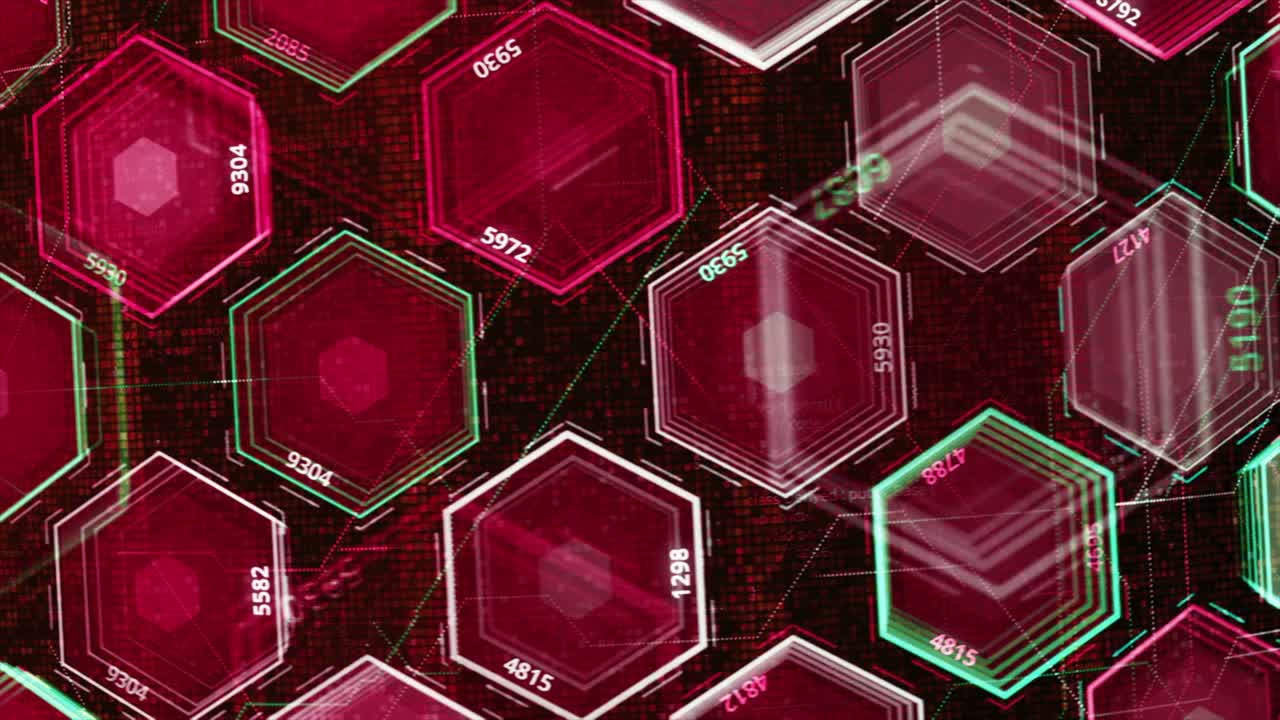 Abstract Futuristic Hexagon Data Visualization