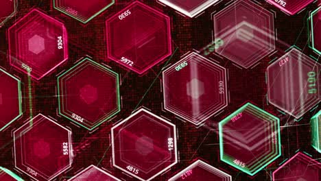 visualización de datos de hexágono futurista y abstracto