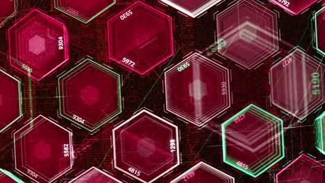 abstract futuristic hexagon data visualization