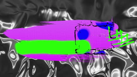 animación de formas rosadas y líquidas sobre fondo líquido plateado