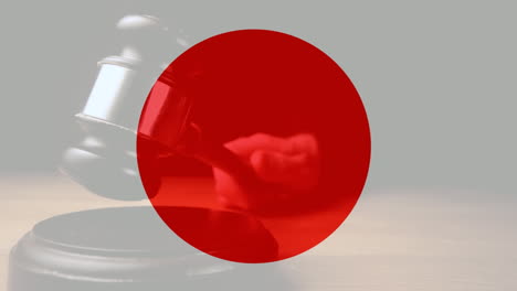 digital animation of japanese flag 4k