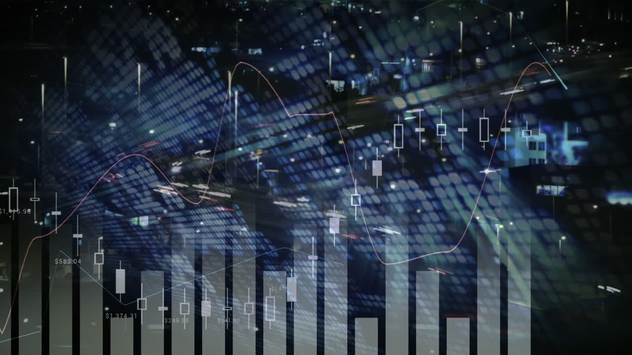 animación de la bolsa de valores y procesamiento de datos financieros a través del tráfico rápido