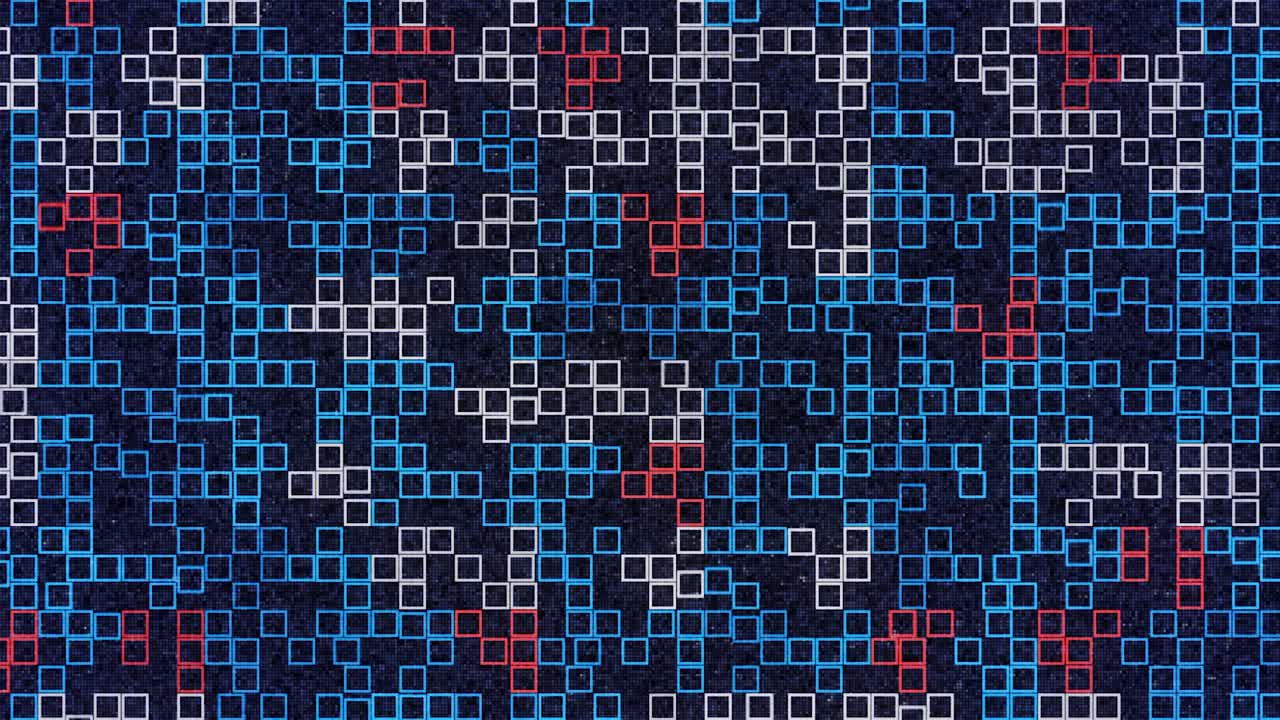 Abstract Digital Grid Pattern