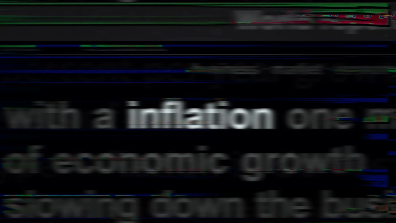 titulares de noticias medios con la inflación, la recesión y la crisis económica sin problemas de bucle