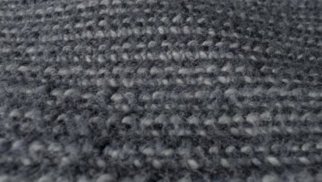 close-up of gray knitted fabric texture
