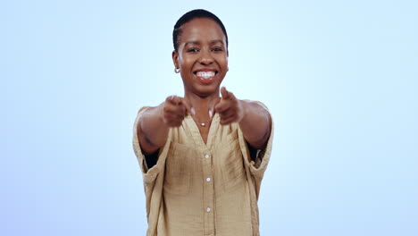 face, pointing to you and black woman