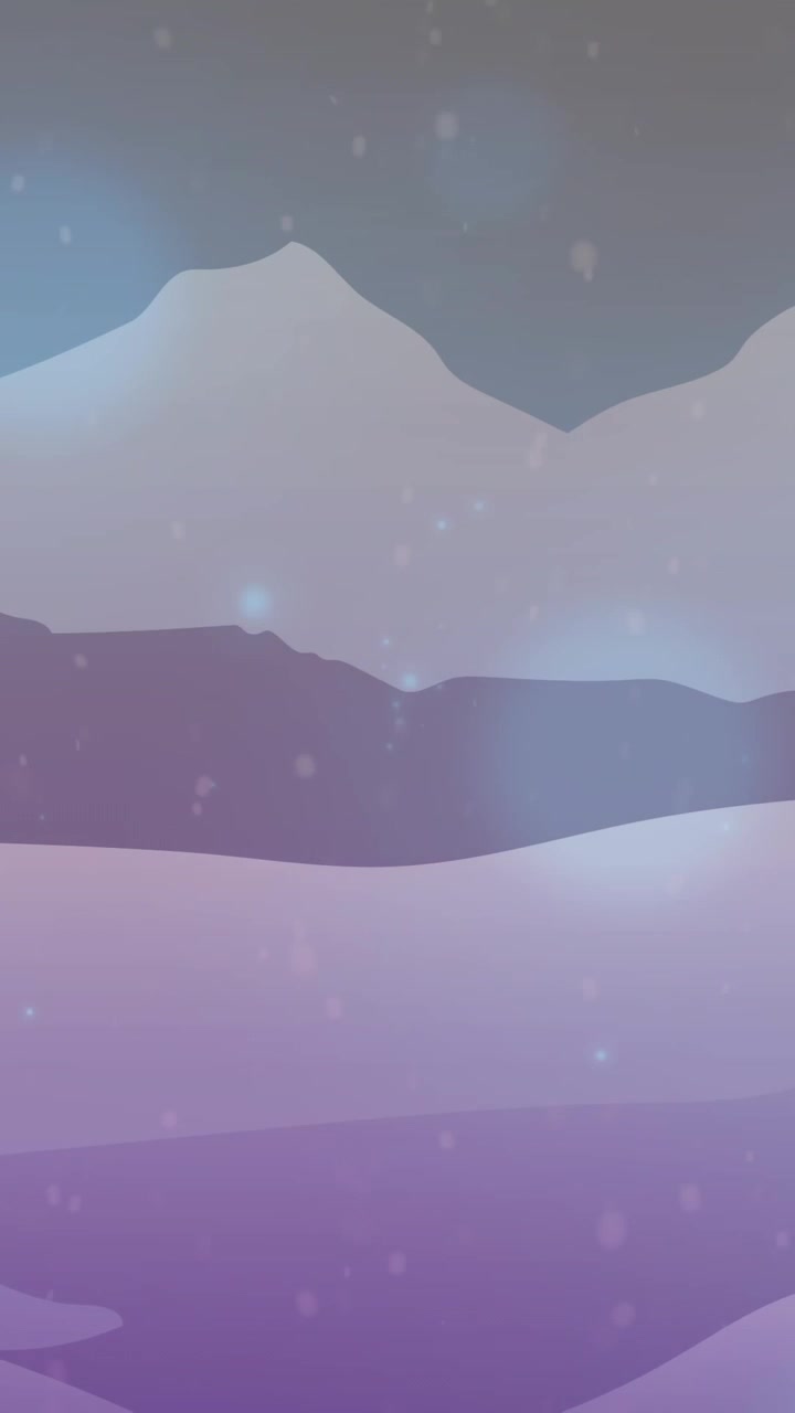 Animation af sne der falder over vinterlandskab
