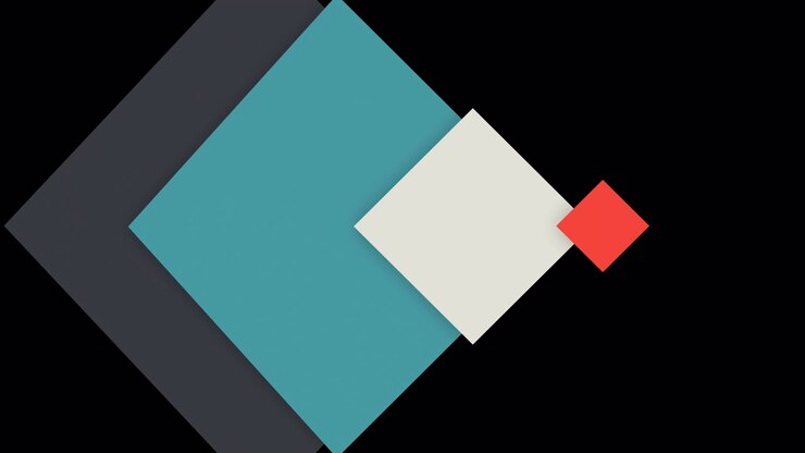 Abstract Animation of Colorful Geometric Squares Expanding and Transitioning