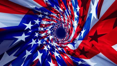 swirling through a mesmerizing vortex of american flag stars and stripes, creating a vibrant and dynamic representation of patriotic spirit and national pride