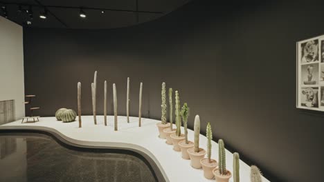 panoramic view inside the yves saint laurent in marrakesh, morocco.