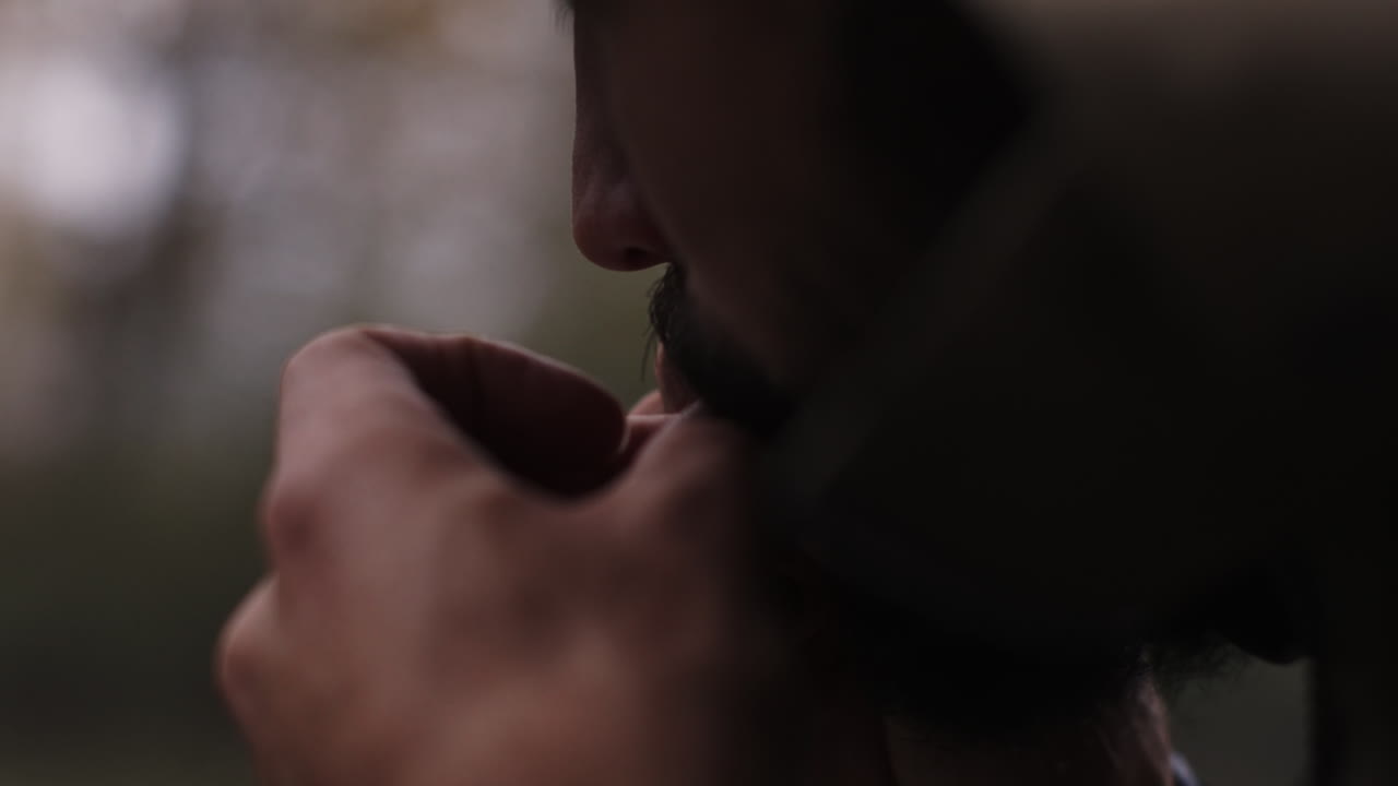 Man Preparing Drugs Outdoors
