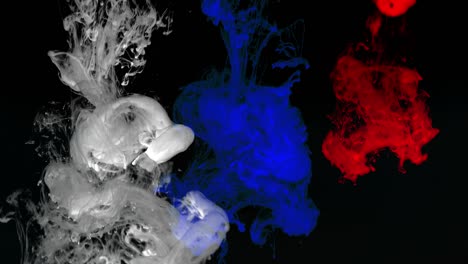 blanco, azul y rojo usa paint flow 4k loop