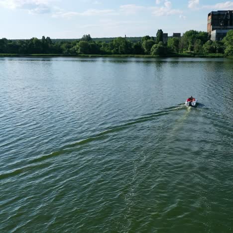 speed boat on river