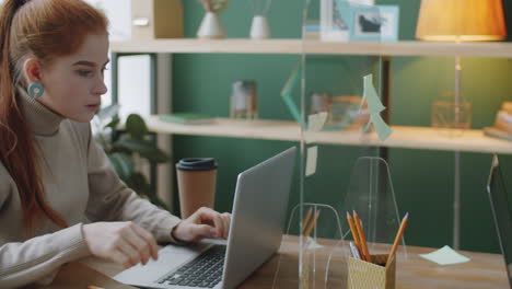 woman working from home