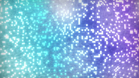animation of colourful light over squares on white background