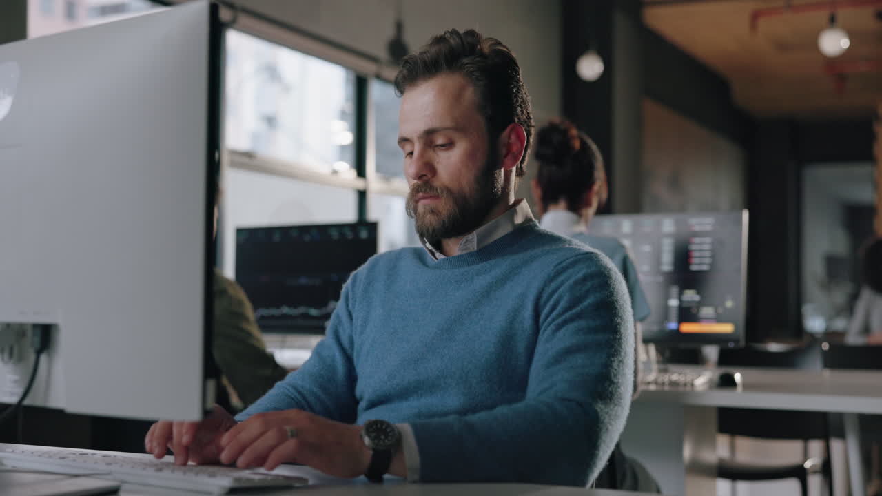 Man working in modern office