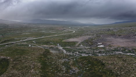 polar circle aerial landscape