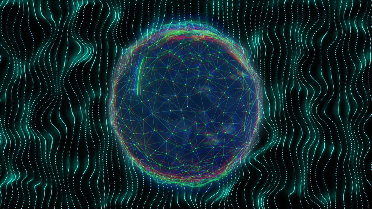 Animation of network of connections over globe