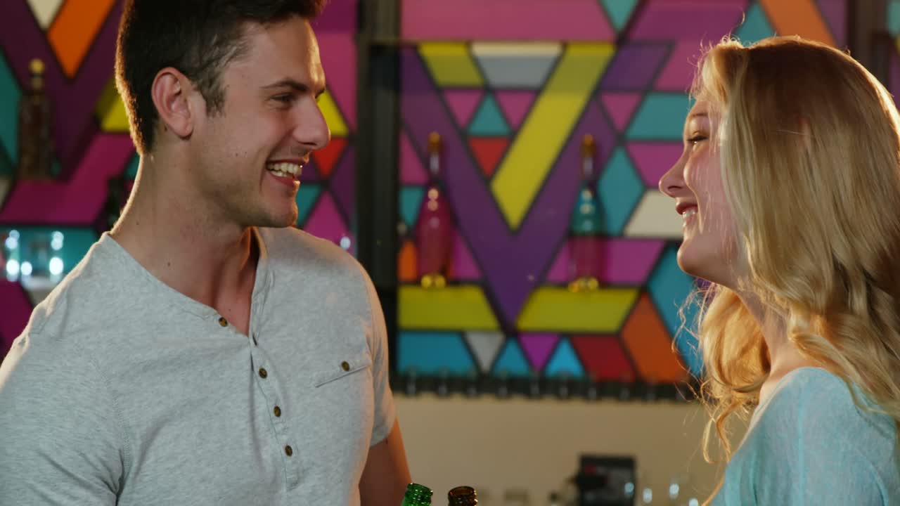 Couple interacting with each other