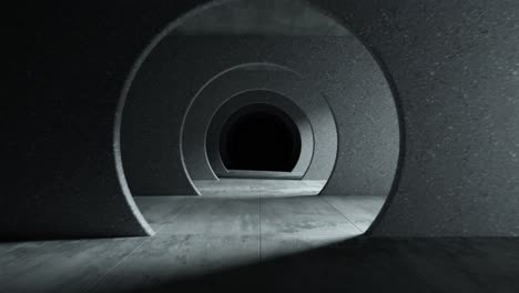 dark concrete tunnel