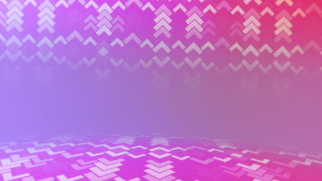 Modern-geometric-pattern-with-triangles-in-rows-on-pink-gradient