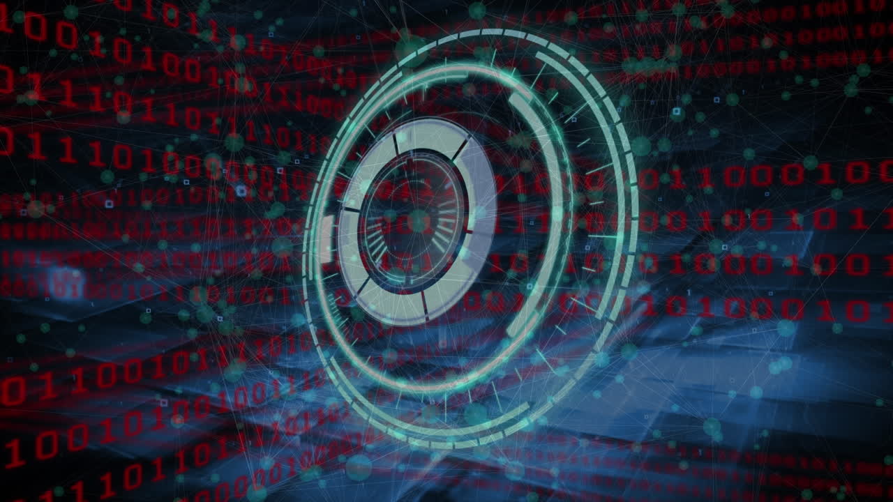 animación del escaneo del alcance sobre la codificación binaria