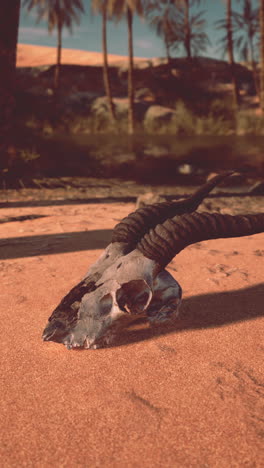 a skull in the desert