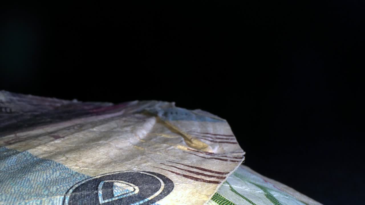 primer plano de los billetes de los países árabes, imágenes de 4k ultra macro