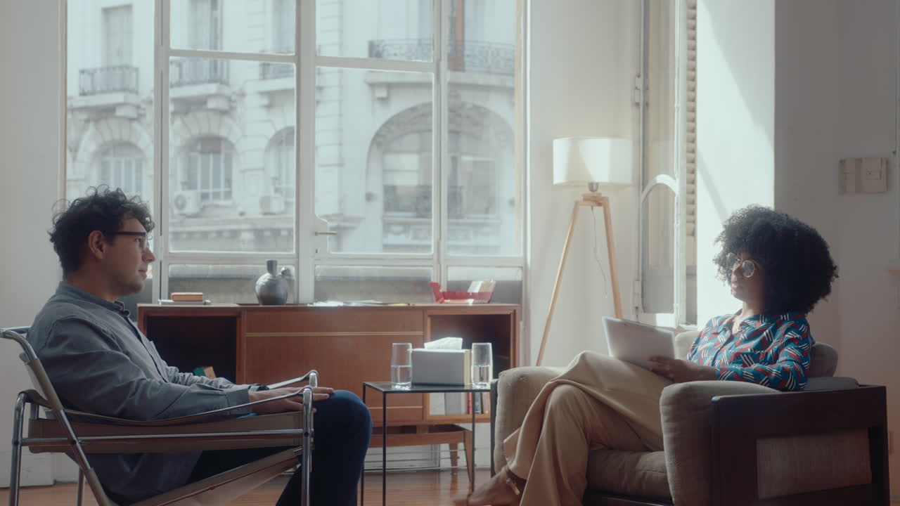 Man Having Consultation with Therapist