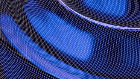 abstract blue mesh wave