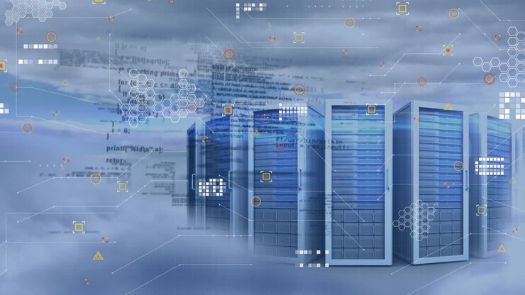 Animation of data processing over computer servers