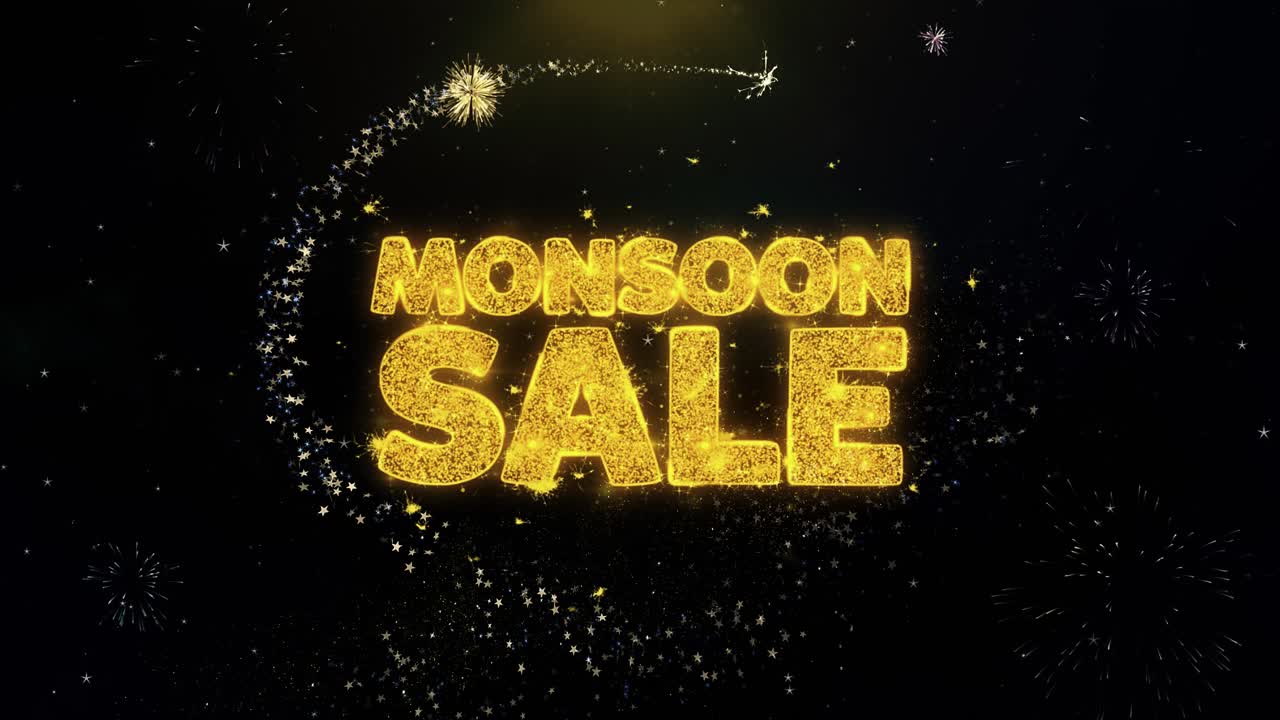Monsoon Sale Fireworks Graphic Design