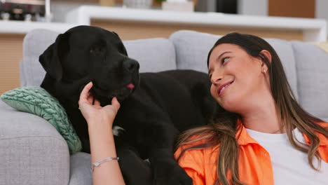 Relax,-dog-and-woman-on-couch