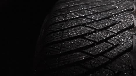 rotation of wet car tire