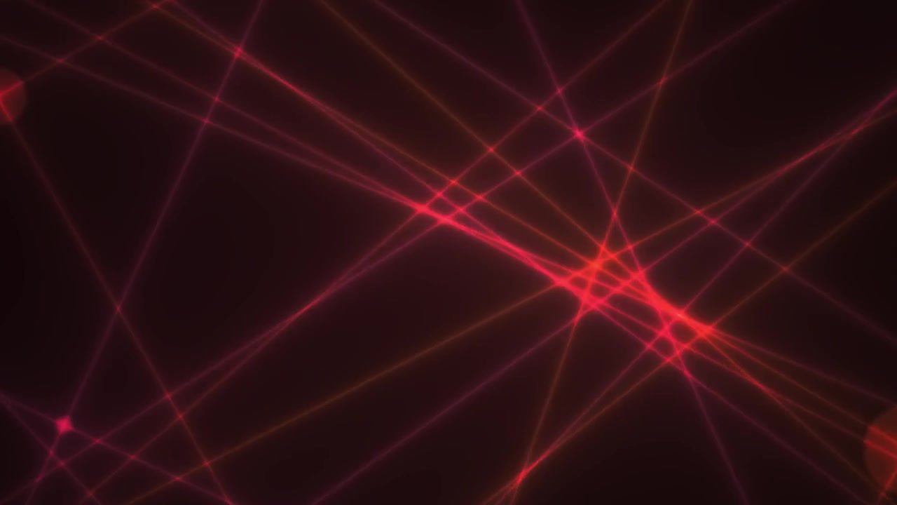 Abstract Red Laser Beams Moving on Dark Background