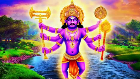 colorful illustration of a hindu deity