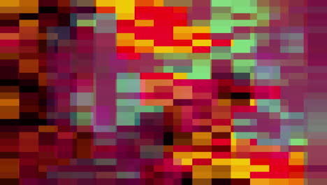 desplazamiento de la forma de los píxeles de colores en el fondo en movimiento