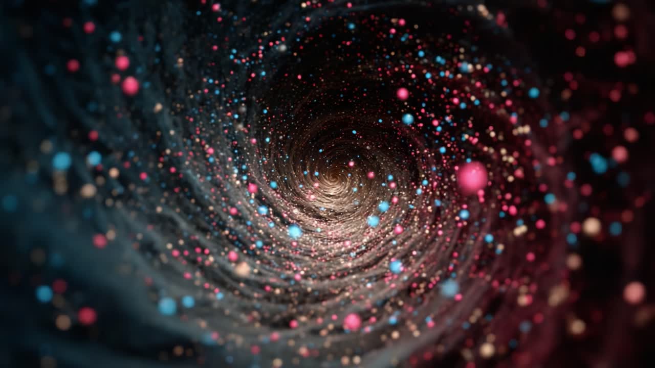 A Captivating Journey Through a Cosmic Vortex: Exploring the Beauty of Swirling Colors and Dazzling Stars in a Hypnotic Space Dimension