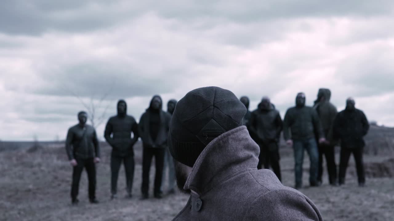 마스크를 입은 사람들의 그룹