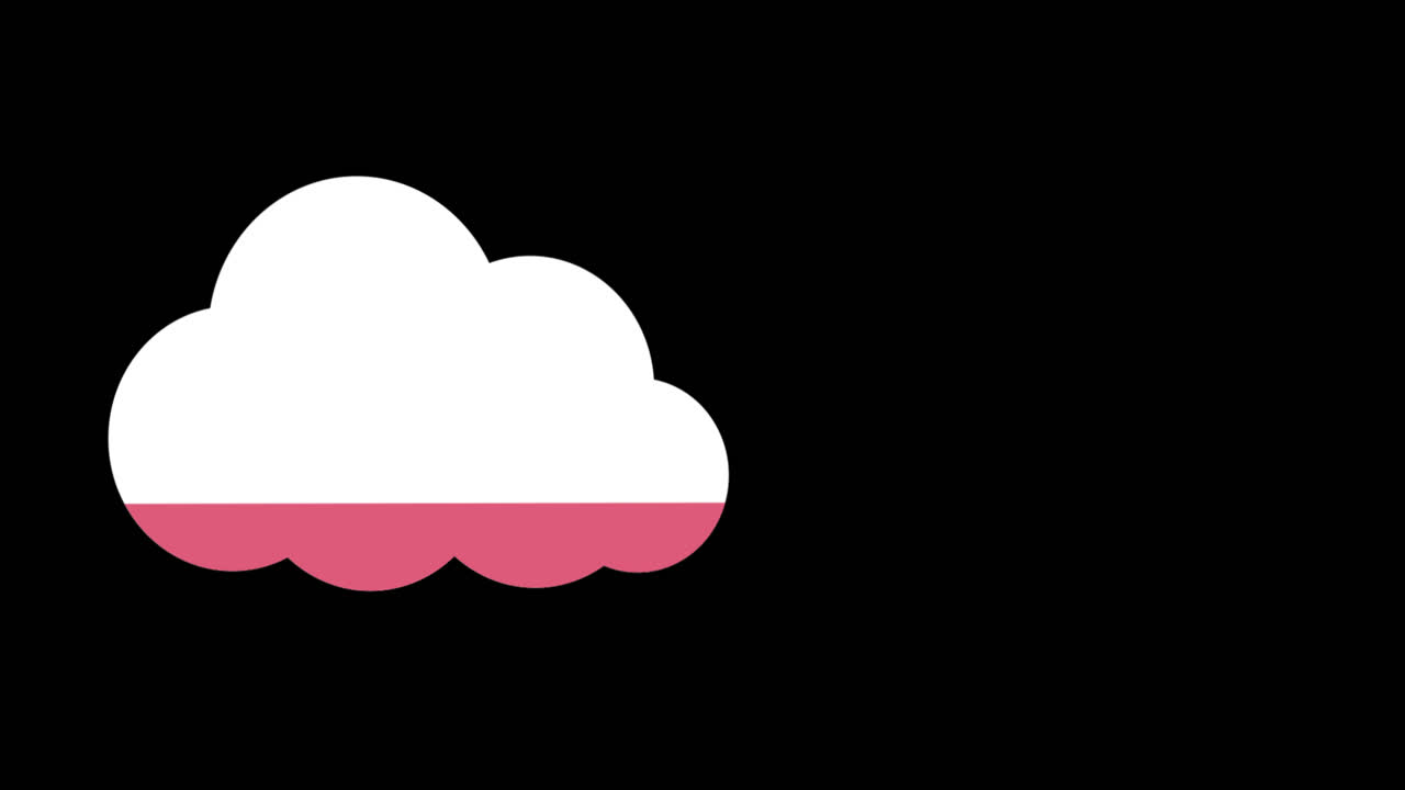 nube llena de color rojo