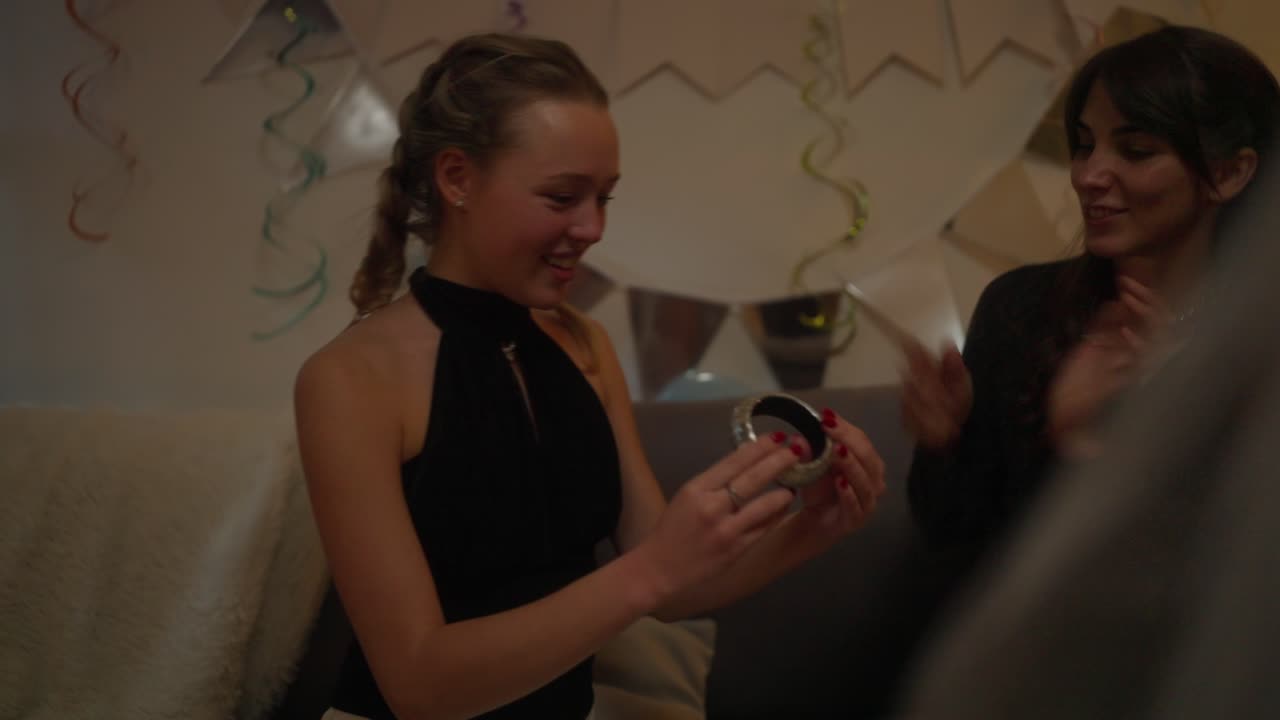 Teenage Girls Celebrating at a Party