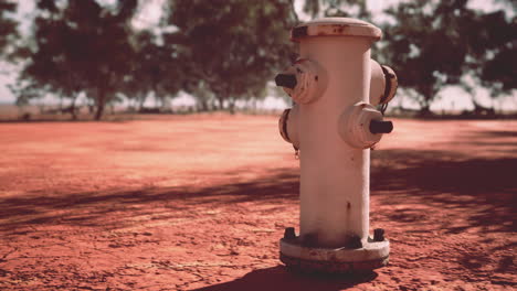 viejo hidrante de fuego oxidado en el desierto