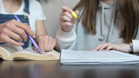 students studying together