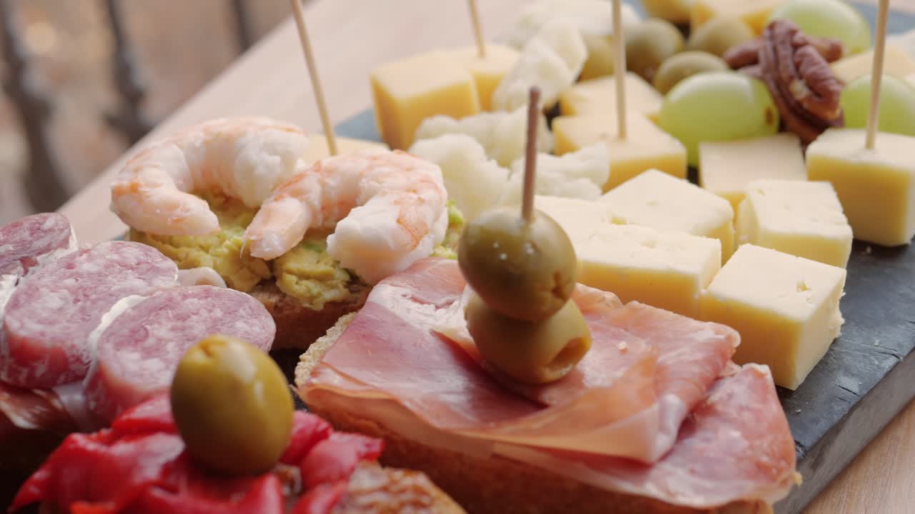 A Delicious Cheese and Tapas Platter