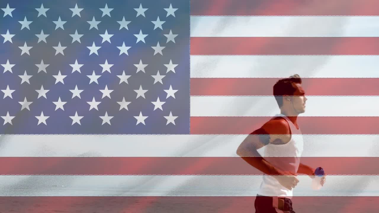 vídeo de la bandera estadounidense