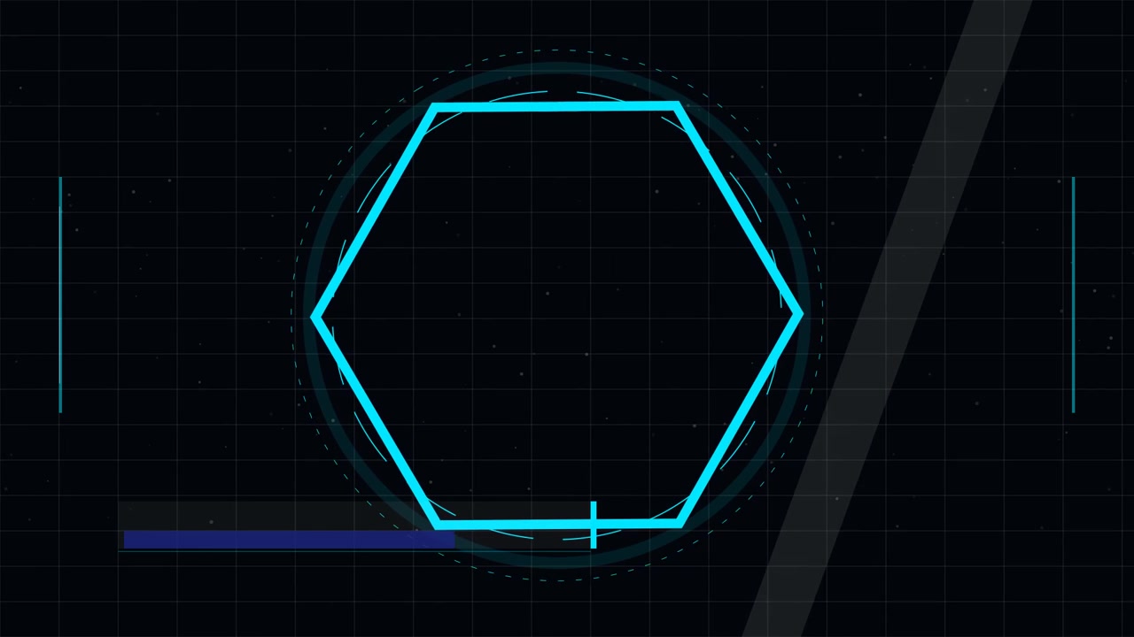 Abstract Digital Hexagon Interface Animation
